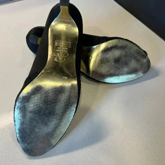 Adrianna Papell Black Peep Toe Heels - Picture 15 of 16